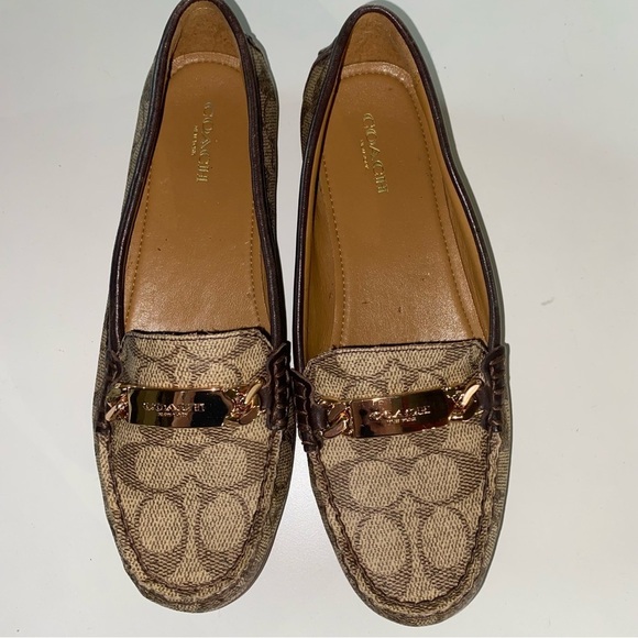 NWOT COACH BRAND OLIVE SIGNATURE C SLIP ON LOAFERS NEVER WORN LUXURY DESIGNER - Picture 3 of 14